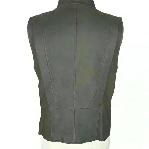 Vince Brown  Leather Vest, Size M - Picture 7 of 12